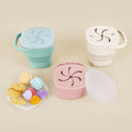 Silicone toddler snack cup with lid