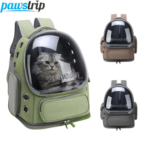 Transparent bubble window cat backpack carrier for travel and adventures