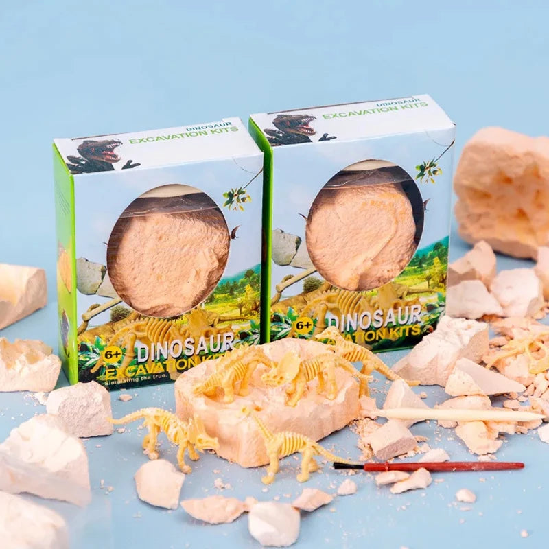 Dinosaur fossil egg dig and discover excavation kit for children