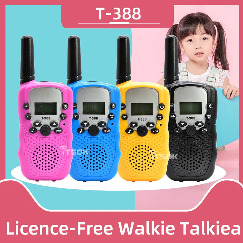 Pair of kids walkie talkies for outdoor adventure play