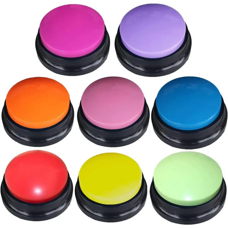 Recordable talking buttons for dogs and cats for communication training