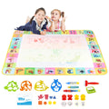 Large water doodle drawing mat with reusable water pens for mess-free toddler art