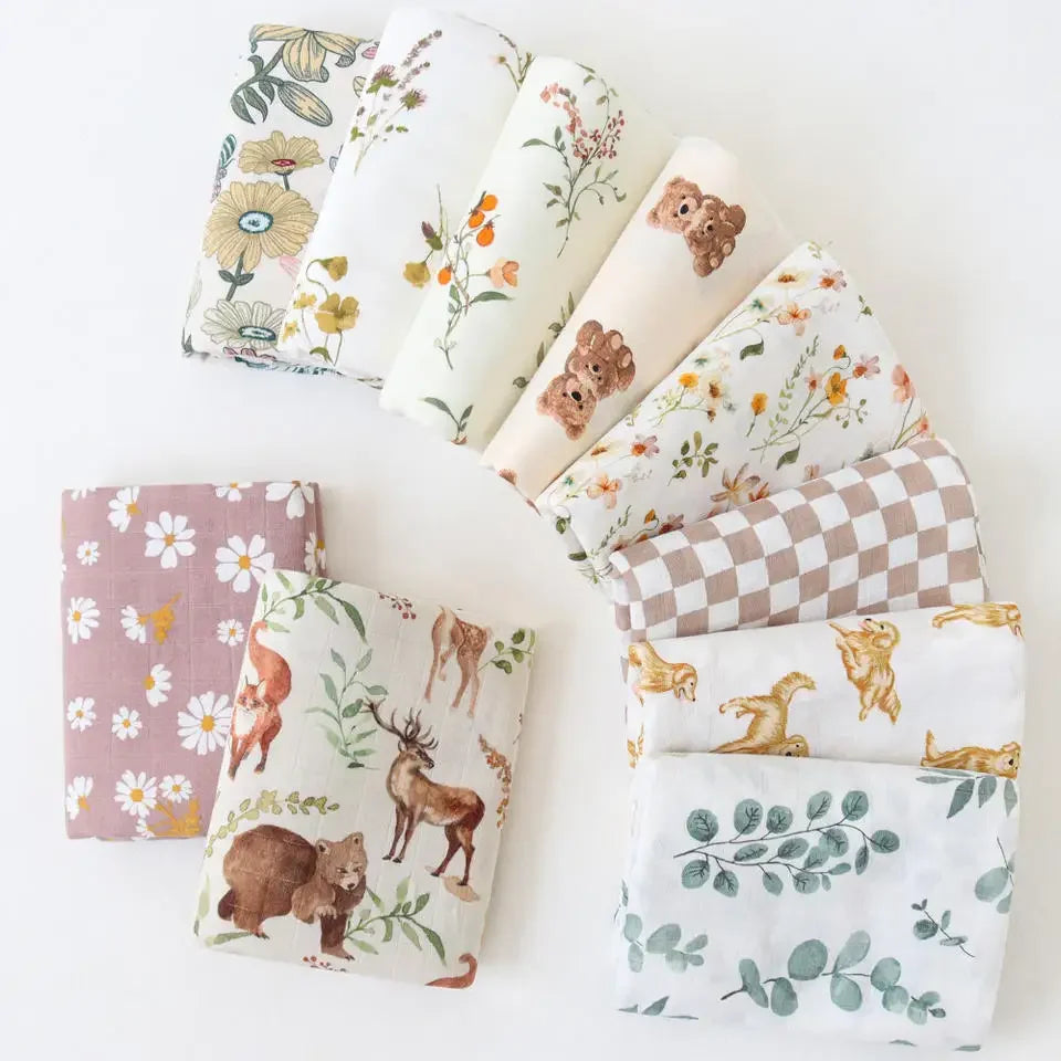Newborn Keepsake Set - swaddle and milestone cards