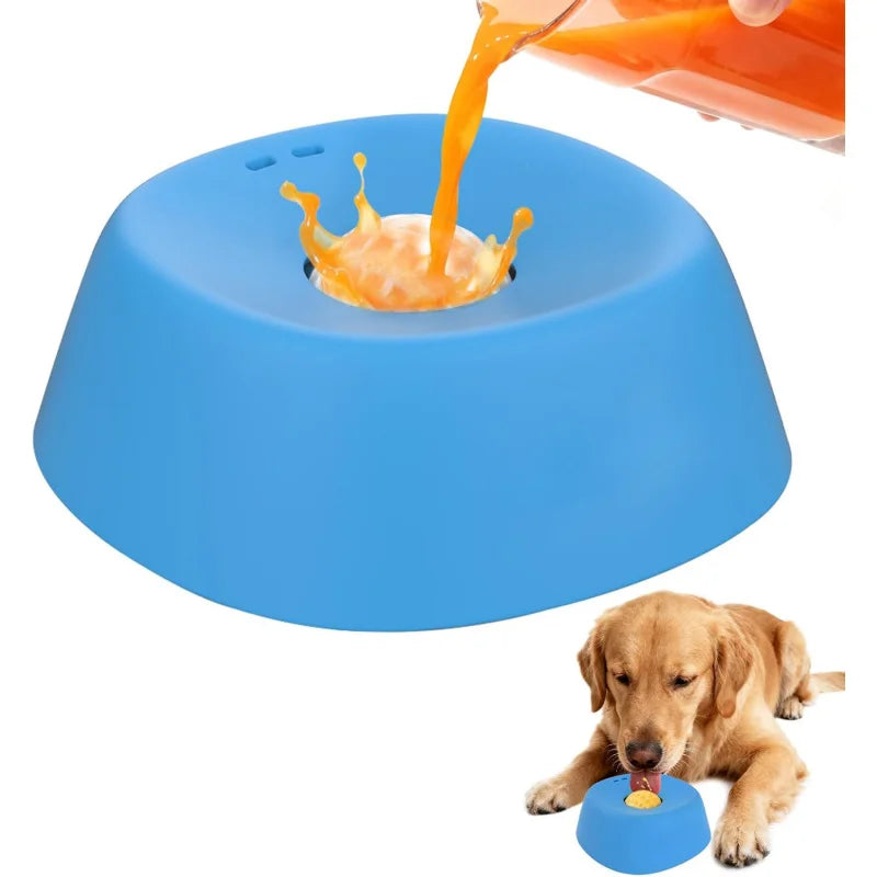 Anti-choking puzzle slow feeder dog bowl with non-slip base
