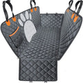 Waterproof dog car seat cover hammock with mesh window for back seat