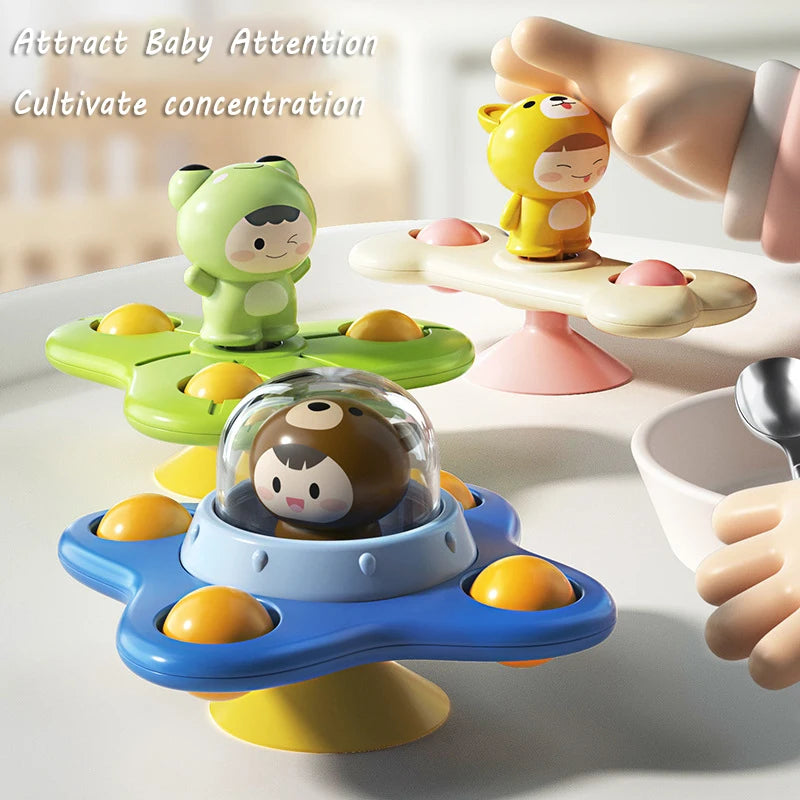 Little Loves Sensory Spinner Set — Suction Spin Toys for Babies & Toddlers (6 Pack)