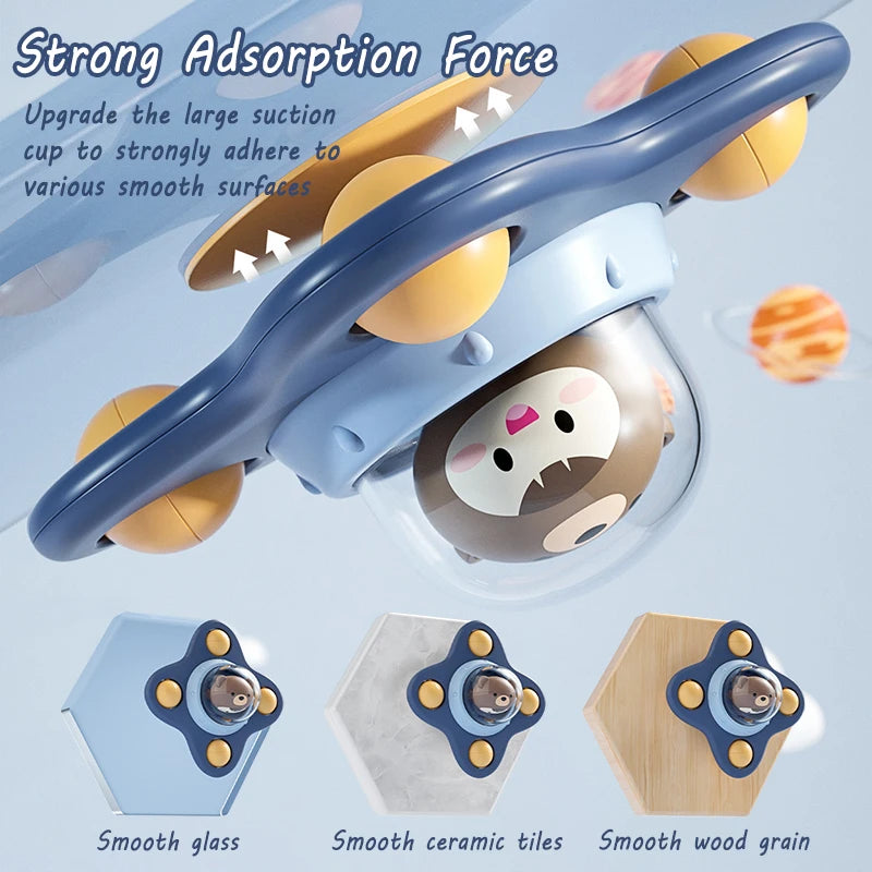 Little Loves Sensory Spinner Set — Suction Spin Toys for Babies & Toddlers (6 Pack)